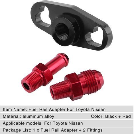 Set mit 2 Kraftstoffdruckregler-Adaptern für Toyota und Nissan, hochpräzise Passform, Edelstahl, kompatibel mit dem Kraftstoffsystem (1/5)