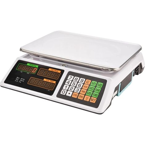 Báscula de taller electrónica hasta 40 kg, función de tara, pantalla retroiluminada wagPRO S40 (1/5)