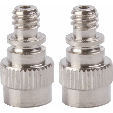 – Lot de 2 adaptateurs de valve universels – Convertit Schrader en Dunlop – Joint d'étanchéité pour gonflage sans perte d'air (1/2)