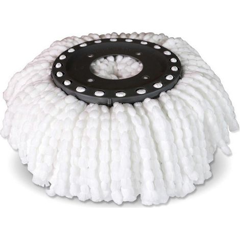 Tête de balai universelle en coton de 16 mm, chiffon en microfibre rotatif, balai à franges de rechange, outils de nettoyage pour sols domestiques (1/2)