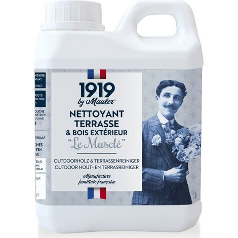 Nettoyant terrasse & bois extérieur - 1L - Biodégradable - Le Musclé 1919 by Mauler