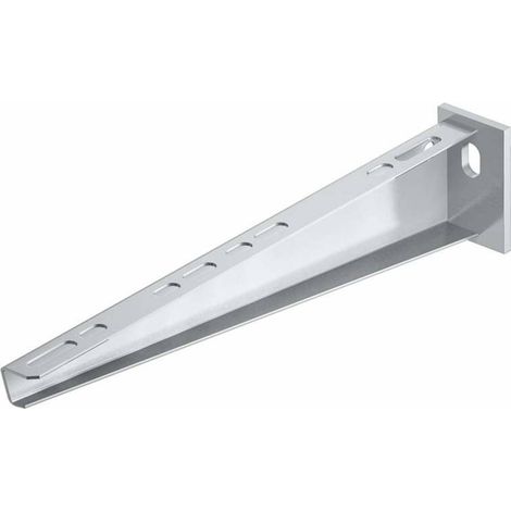 OBO Bettermann Potence murale et support avec plaque de tête soudée L310mm Acier inoxydable, inoxydable A2 1.4301 brut,..., 6421032 (1/2)