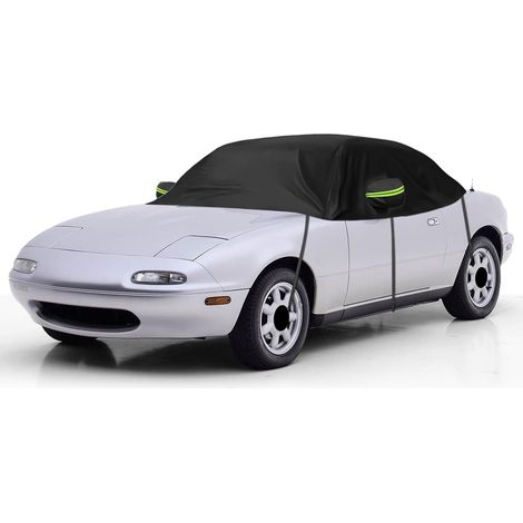 Housse de Voiture Imperméable Remplacement pour Mazda MX-5 Miata MK1 MK2 MK2.5 NA/NB 1989-2005, Demi Housse de Voiture Résistante Aux UV, Anti-Poussière Demi Garage, pour Extérieur et Intérieur,Person (1/5)
