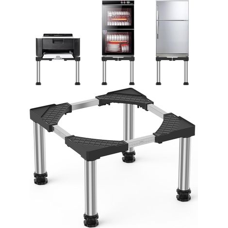 Kühlschrank-Erhöhungssockel, Höhe 33–36 cm, verstellbarer Sockel, Geschirrspüler-Sockel für Geschirrspüler und Gefrierschränke, statisch montierbare Haushaltsgeräte, Schwarz (1/5)