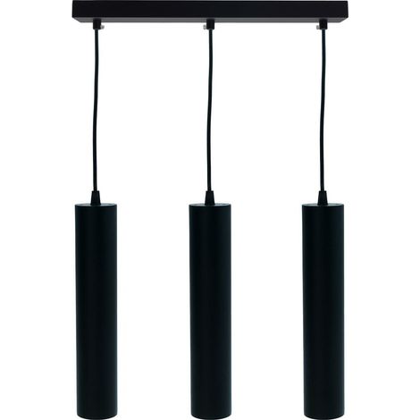 Lampada a sospensione slim Circus nera 3xGU10 IdeaLED (1/5)