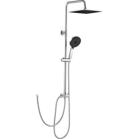 Sofetiy Max Colonne de Douche Chromé, Système de Douche avec Douchette, Set Kit de Douche sans Mitigeur en Acier Inox Réglable en Hauteur (1/5)