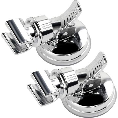 Support de Douche 2 pièces Support de pomme de douche réglable amovible, Support de Douche à Ventouse à Rotation 360 °, Douche à Ventouse à Grand Adsorbabilité pour prise de douche, support mural (1/5)