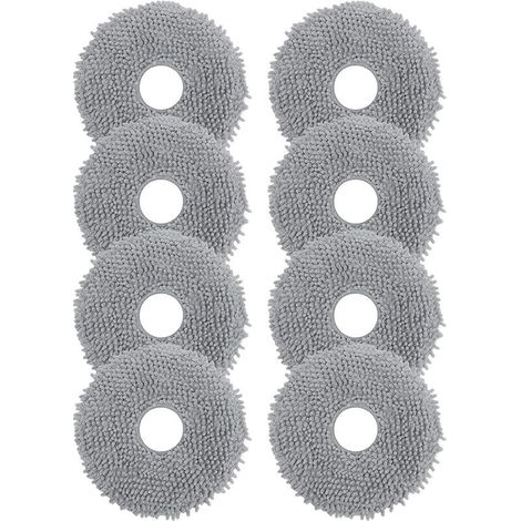 8 almohadillas de repuesto para mopa para aspiradoras robot Roborock Q revo/Qrevo S/Qrevo Pro/Qrevo Edge/Qrevo Master/Qrevo Slim/Qrevo Curv/QV 35A 35S/QR 598 798/Saros Z70/10R, reutilizables y lavable (1/5)