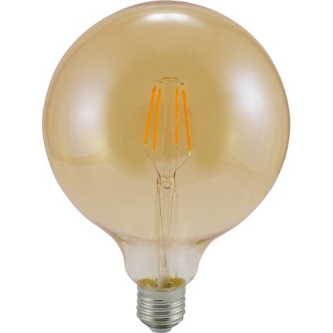 Ampoule LED filament G125 E27 2000K 350lm ambre Polux (1/3)