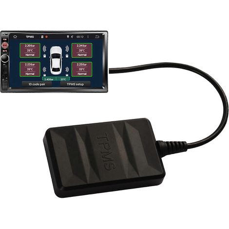 Système de surveillance de la pression des pneus de voiture avec capteurs externes USB TPMS pour la navigation (1/4)