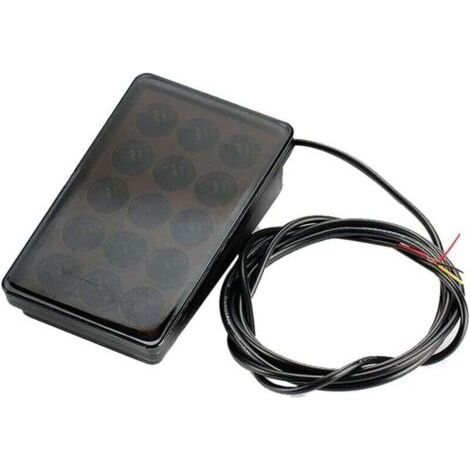 Feu de Frein de Voiture à LED 15LED F1 Style Universal Shell Pilot Light Becquet ArrièRe de Voiture Feu de Stop à LED Feu ArrièRe Coque Noire