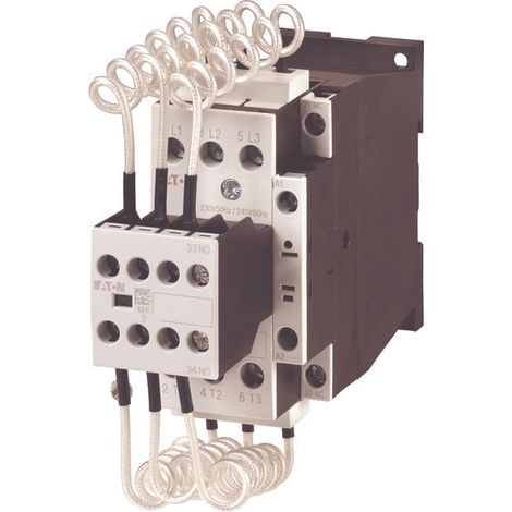 Contattore per batterie di condensatori 3P 20kvar 1Z 1R 230V AC DILK20-11 294010