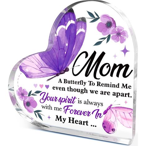 Plaque acrylique cœur décoratif, objet bureau élégant, cadeau souvenir（10 cm) (1/4)