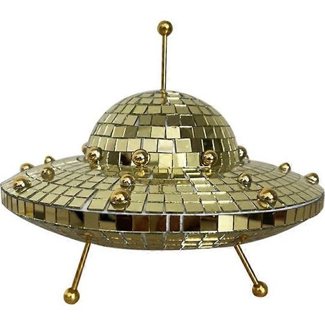 Spiegelnde Kugeln, Discokugel, UFO, süße Schreibtischaccessoires, Gold