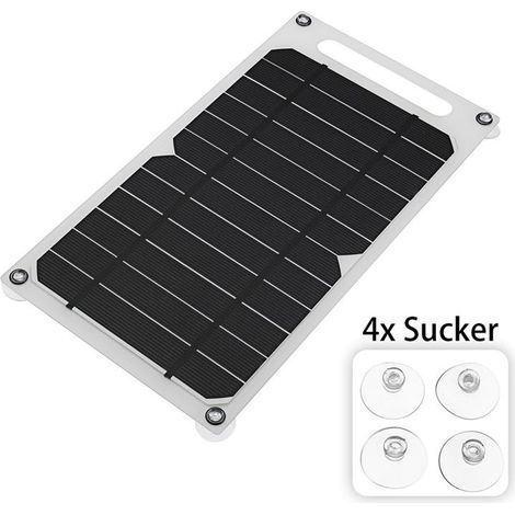 (1 pièce) Panneau solaire portable 6 V avec chargeur de batterie stable USB, adapté au chargement de téléphone portable en plein air, camping, maison (1/5)