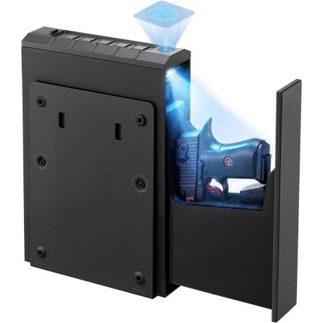 Coffre-Fort pour 1 Pistolet et 1 Chargeur 3 Façons d’Accès Empreinte Digitale (1/3)