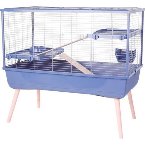 Cage grillagée lapin et rongeur sur pieds NeoLife 100 L - Zolux Bleu (1/2)
