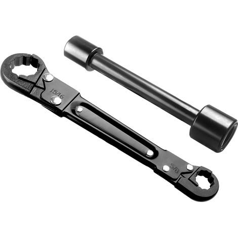 Clé Arrêt Angle Efficace Transportable Double Embout Clé Tuyau Outil Plomberie Pour Maintenance Installation (1/4)