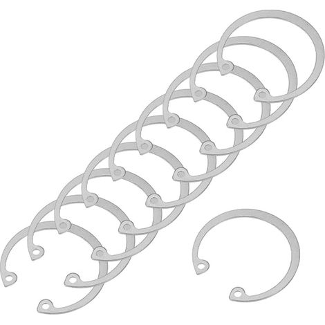 PATIKIL 40mm ID Internal Retaining Rings, 10Pcs E-Clip Circlips 304 Stainless Steel Ring Internal Circlip for Automobile Valve Equipment Bearings (1/5)
