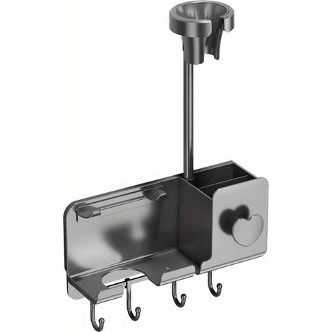 Soporte ajustable para secador de pelo, estante de almacenamiento para secador de pelo montado en la pared, soporte para secador de pelo de baño