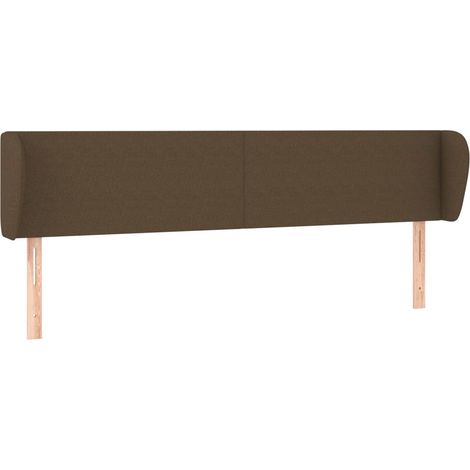 Maison Exclusive - Testiera ad Orecchio Marrone Scuro 163x23x78/88 cm in Tessuto