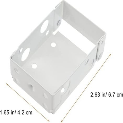 Weiße 5 cm Eisenhalterungen links und rechts, Zubehör für die Vorhangmontage im Einzelhandel. (1/5)
