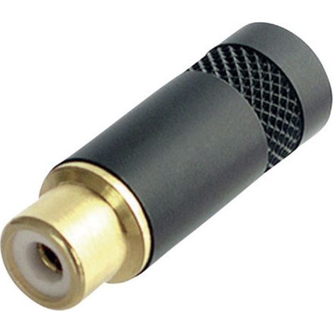 Rean AV NYS372-P-BG Cinch-Steckverbinder Buchse, gerade Polzahl: 2 Schwarz 1 St.