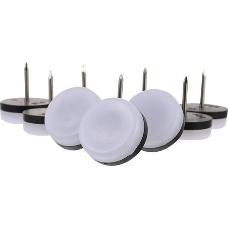 Casters 4 Pack Self Adhesive Black Plastic Smooth and