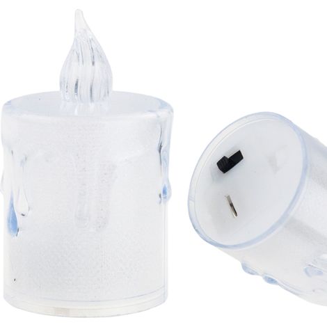 Candela LED TG73515 in plastica, fiamma bianco caldo, lucida, altezza 7 cm (1/5)