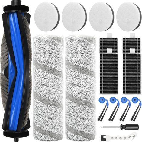 17 Pièces - Accessoire Robot Aspirateur - Filtre HEPA - Brosse Principale - Pour Ecovacs Deebot X11 OmniCyclone - Noir - 20x15x5cm (1/5)