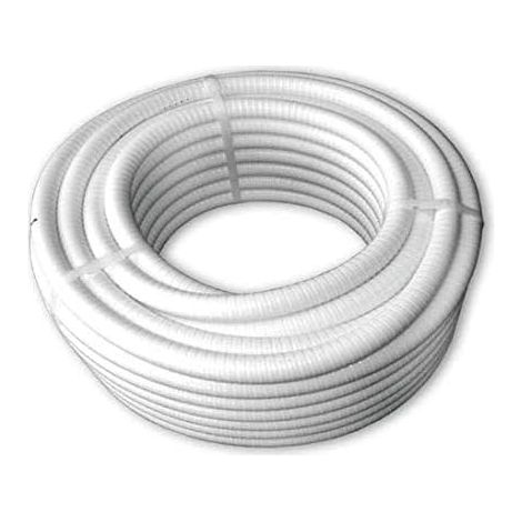 Couronne 25m Tuyau Blanc Piscine PVC Pression Souple Semi-Rigide à coller diamètre 50mm extérieur