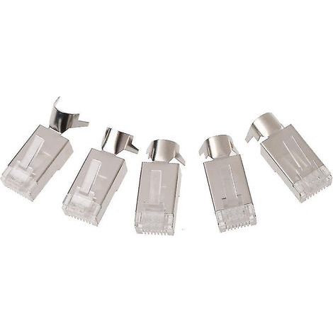 connecteurs RJ45 à 8 broches pour câble réseau Cat6, prises Ethernet modulaires à cristaux (1/4)