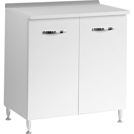 Base per cucina Bianco Frassinato 2 ante Cm 80x50xH 85 (1/3)
