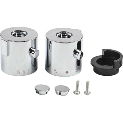 Bouton de réglage de la température de douche, poignée de rechange pour mitigeur thermostatique permettant le réglage de l'eau chaude et froide. (1/3)
