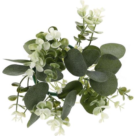 Couronne de bougies vertes, anneau pour bougie pilier décoratif, collection de 5 pièces (1/5)