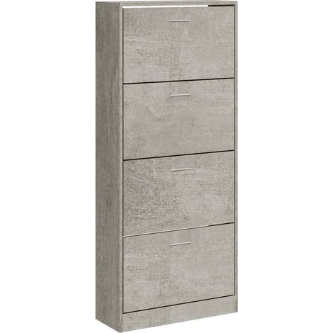 Maison Exclusive - Zapatero madera contrachapada gris hormigón 63