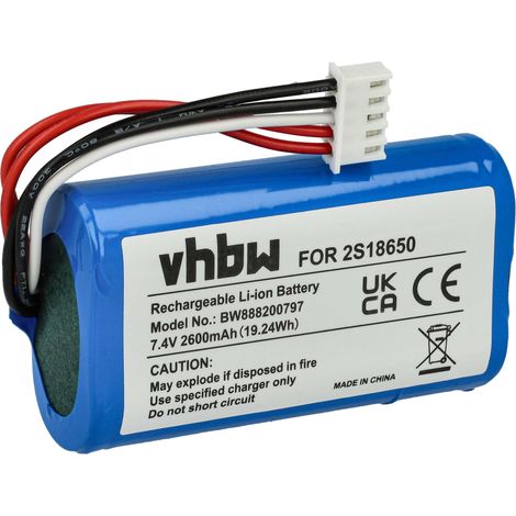 vhbw Akku kompatibel mit Anker SoundCore Boost Lautsprecher Boxen Speaker (2600 mAh, 7,4 V, Li-Ion)
