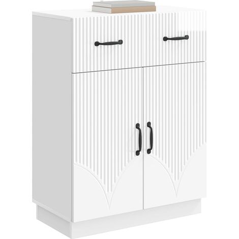 Maison Exclusive - Credenza Bianco Lucido 66 x 34,5 x 87 cm Legno ingegnerizzato