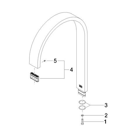 Dornbracht 90282215500-06 Bec de robinet Pièces de rechange