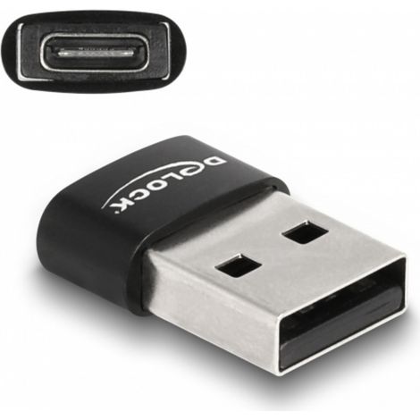 Delock USB 2.0 Adaptateur [1x USB 2.0 type A mâle - 1x USB-C® femelle] 60002
