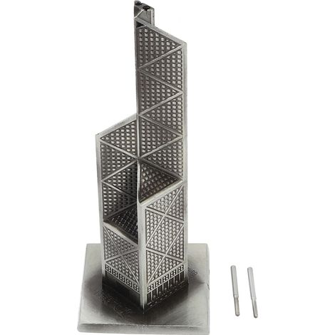 Modèle de la Tour de la Banque de Chine, célèbre architecture mondiale, décoration de bureau et ornement domestique (1/5)