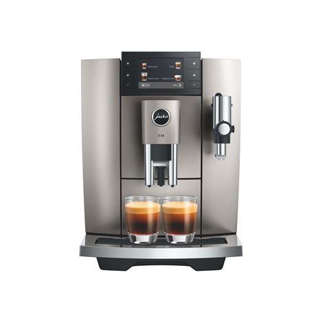 Máquina de café automática - JURA - E8 Midnight Silver - Gris - Depósito 1,9 L - 15 Bar
