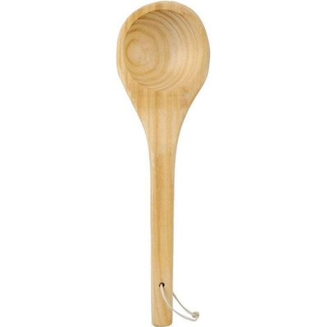 YMYNY Saunakelle, Handgehaltener Einzelsaunalöffel, Saunakelle aus Holz, Wasserlöffel aus Holz für die Sauna (1/4)