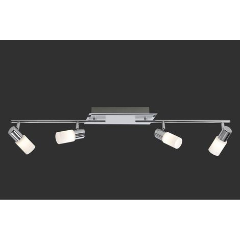 Clapton Foco 4 Spot Led Cromo y Cristal Blanco L96 cm Trio Lighting (1/3)