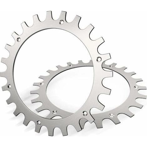 FENOPLASTICACrampons en acier inoxydable de qualité supérieure pour tondeuse Worx Landroid modèle S/M, épaisseur 2 mm, traction améliorée, finition polie et ébavurée, diamètre de la roue : 205 mm, acc (1/5)