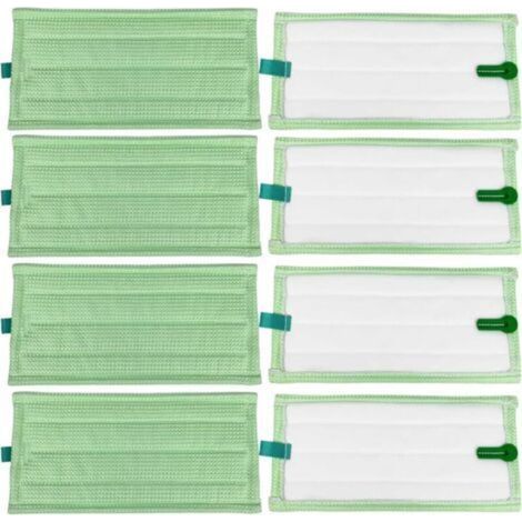 Paquete de 8 paños de microfibra de repuesto para aspiradoras Vorwerk Kobold SP600, SP600S, SP7 y SPB100. (1/4)