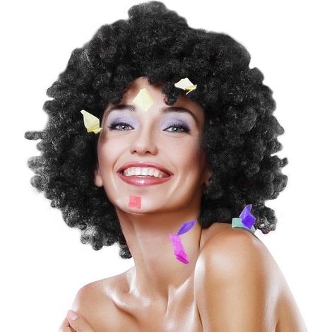 Peluca afro gigante negra