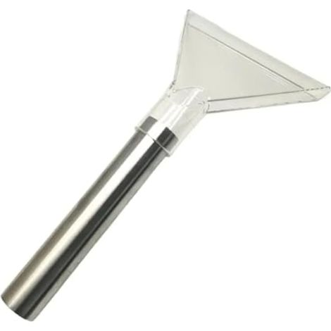 Embout d'aspirateur transparent de 38 mm avec tube en acier inoxydable, accessoire universel pour surfaces humides et sèches, adapté aux tapis, aux parquets et aux véhicules. (1/5)