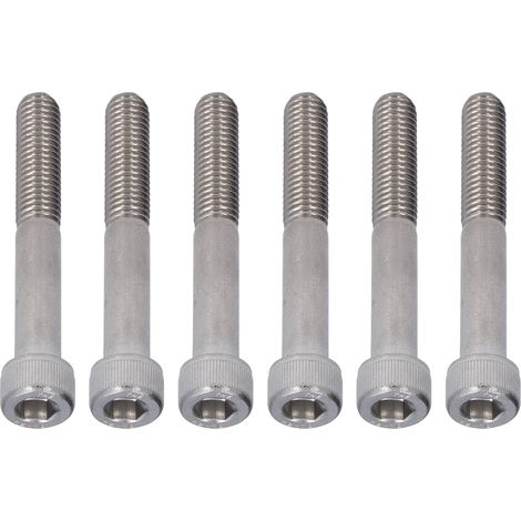 10 Boulons à tête cylindrique A2-70 en inox, vis à six pans creux pour machines industrielles M10x80 - Lot de 10
