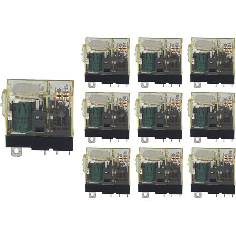 10 Pièces Relais Miniature Fin 1 NO 1 NC 5 Broches DC 24V 12A Composant Électronique (1/5)